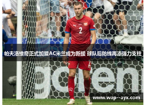 帕夫洛维奇正式加盟AC米兰成为新援 球队后防线再添强力支柱